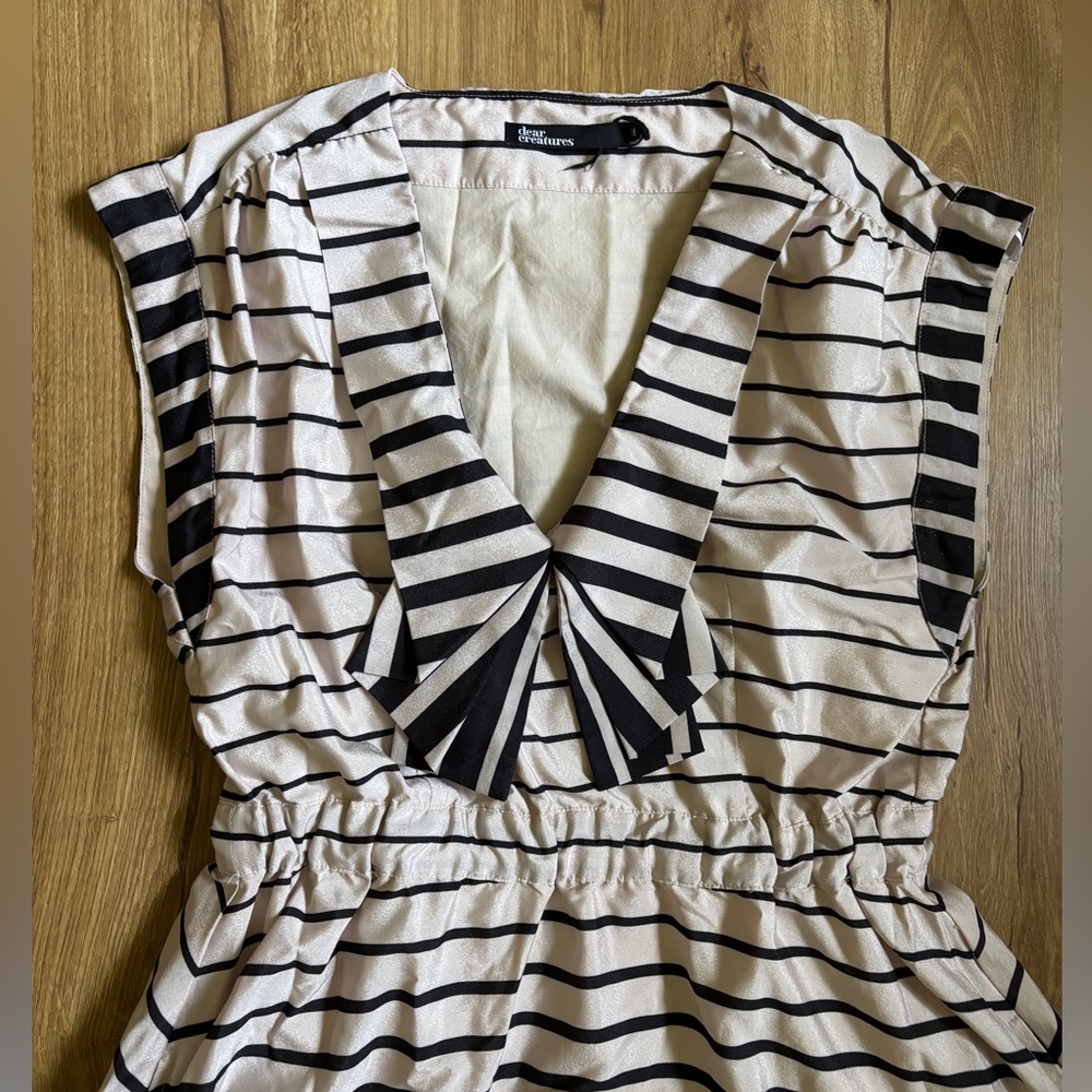 Striped Black and Cream Women's Dress from DEAR CREATURES